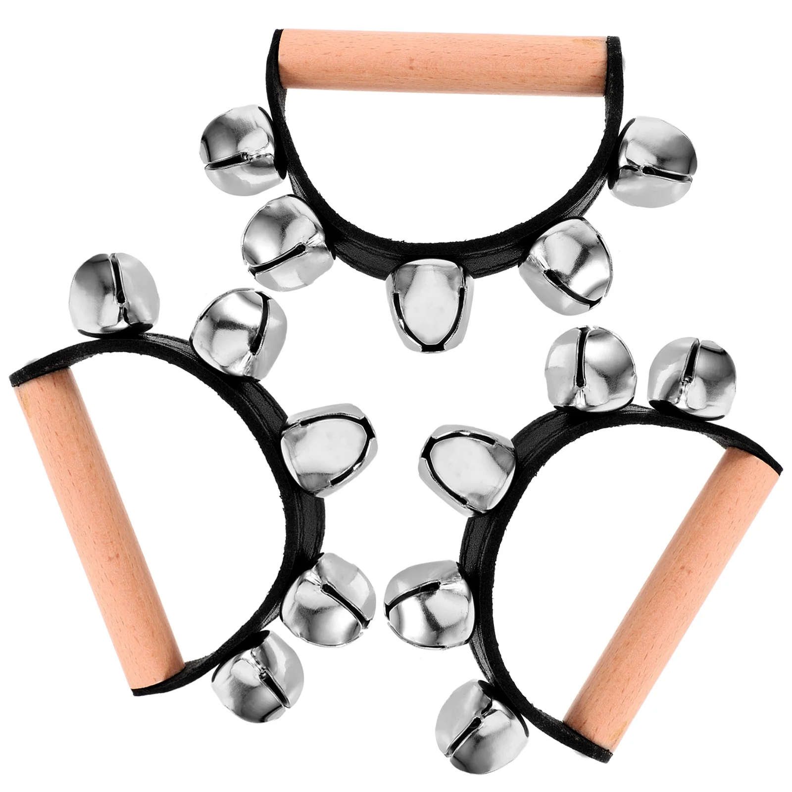 

3 Pcs Hand-ring Teaching Aids Tambourine Musical Instrument Percussion Instruments Bells