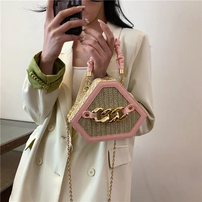 

2024 new trendy handbag ins woven personalized crossbody bag