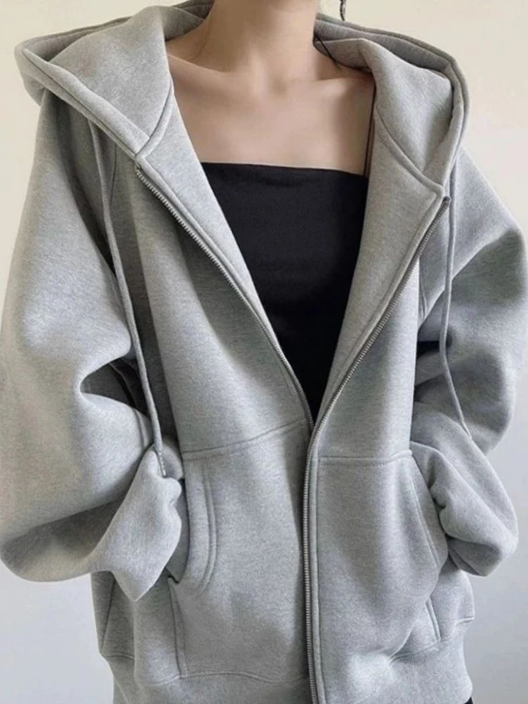 

2024 Spring/Summer New Women's Hoodie Loose Cardigan Sports Coat