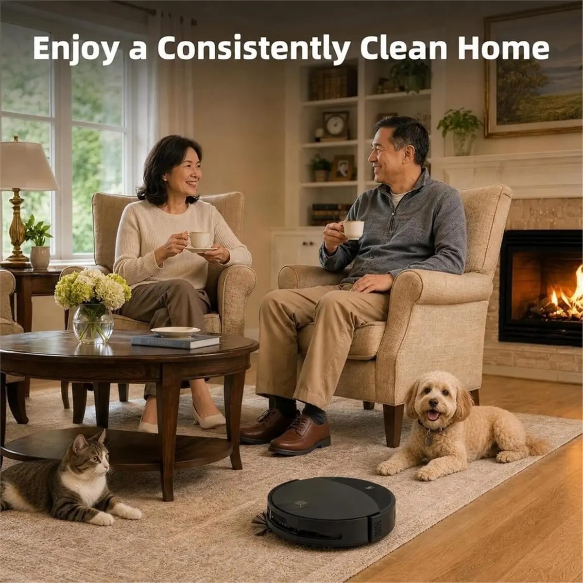 PHONE&GEAR Replacement Parts Kit for T90 Pro Omni/ X9S PRO Omni/ T90 Omni Robot Vacuum & Mop,Main Brushes Dust Bags