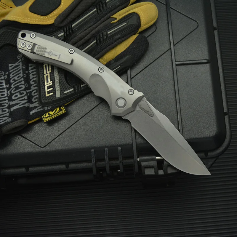 Hot-selling outdoor folding knife titanium alloy folding knife M390 steel high hardness sharp knife survival