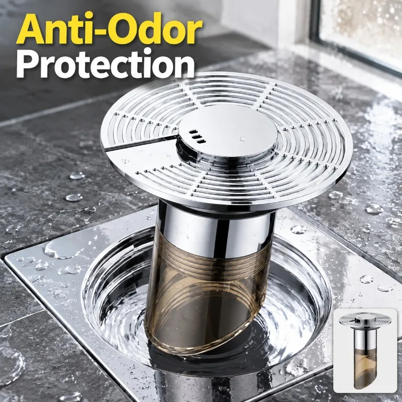 Automatic Water Floating Floor Drain Extended Core Check Valve Bathroom Sewer Pipe Anti-Backflow Deodorizing Plumbing Accessory