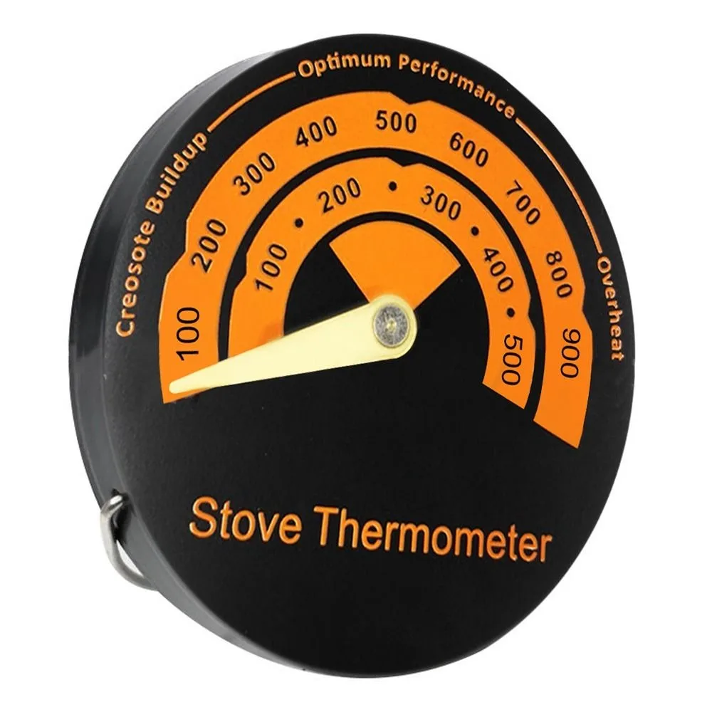 Metal Wood Stove Thermometer Digital Over-temperature Protection Fireplace Fan Stove Thermometer Magnetic Accessories