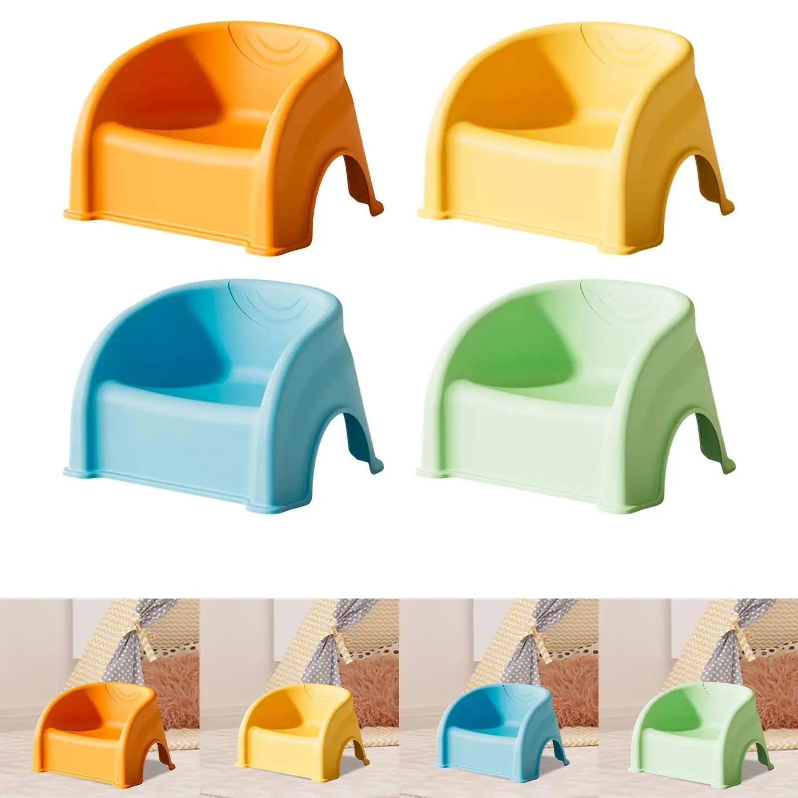 

Kids Small Stool Kids Chair with Back Support Non Slip Sturdy Stable Shoe Stool Foot Stool for Kithchen Playroom Bedroom