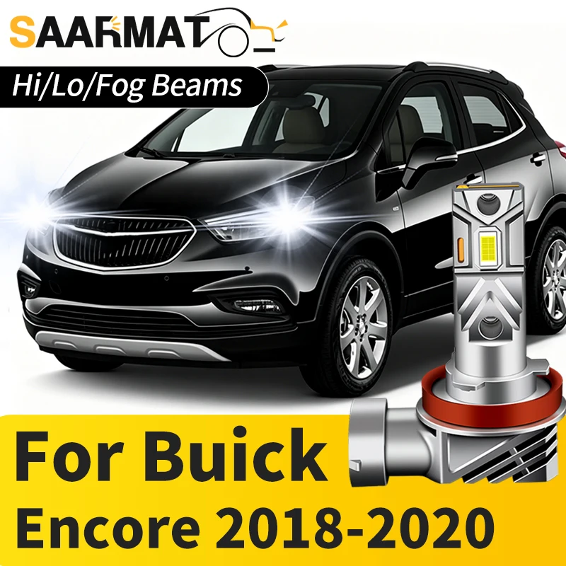 1PC/2PCS Long Lifespan CANbus LED Headlamp Bulb For Buick Encore 2018 2019 2020 LED Headlights High Low Beams Fog Light Lamp