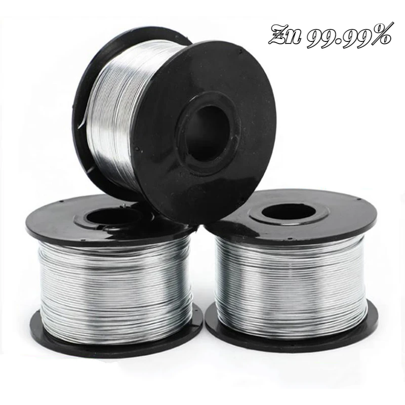 

1Pcs 99.99% High Pure Zinc Wire Zn Wire Diameter 0.3-6mm Length 1m 2m 5m for Industry Lab DIY Metalworking