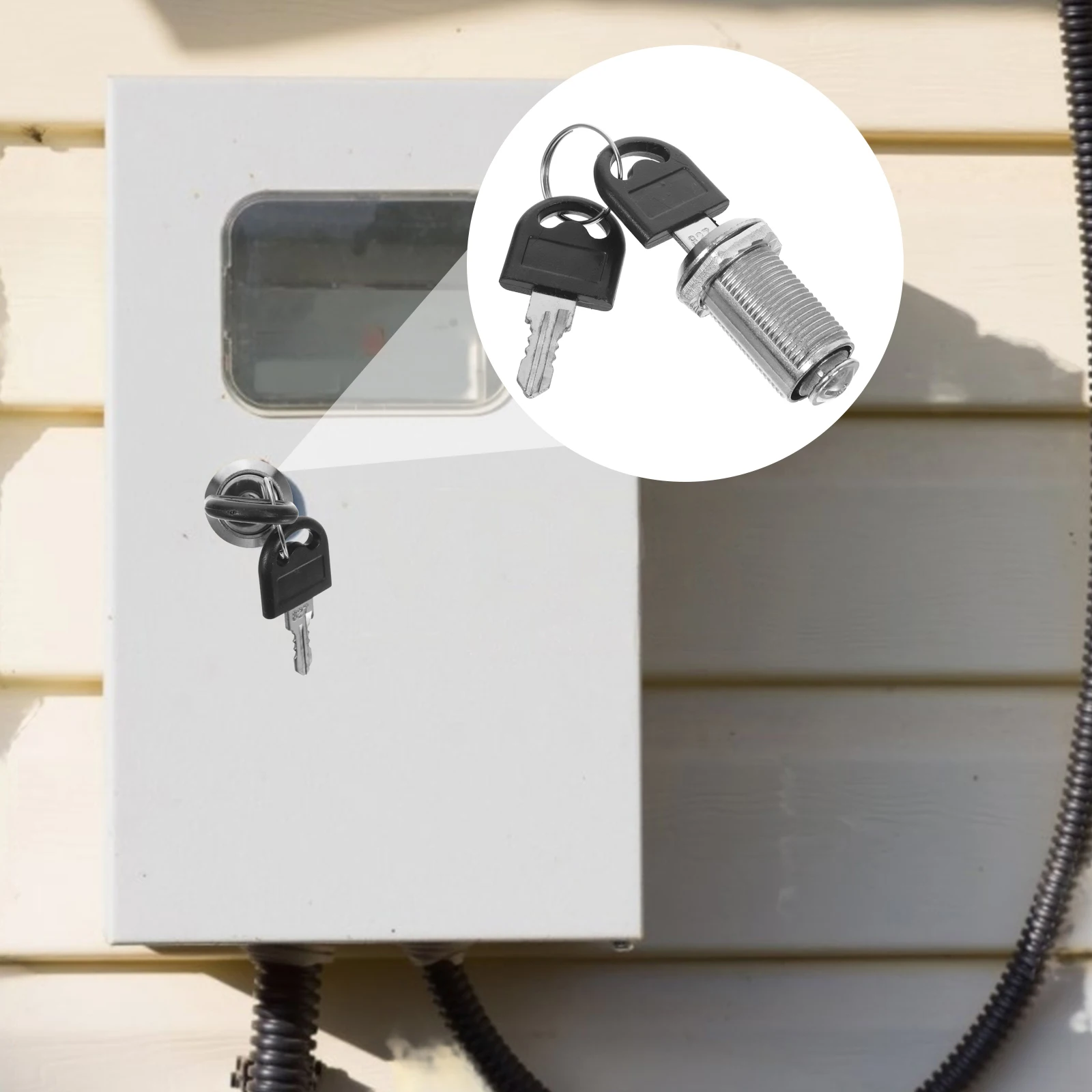 

10Pcs Strong Zinc Alloy Electric Meter Box Lock for Mailbox Cabinet Drawer Office Residential Commercial Cupboard