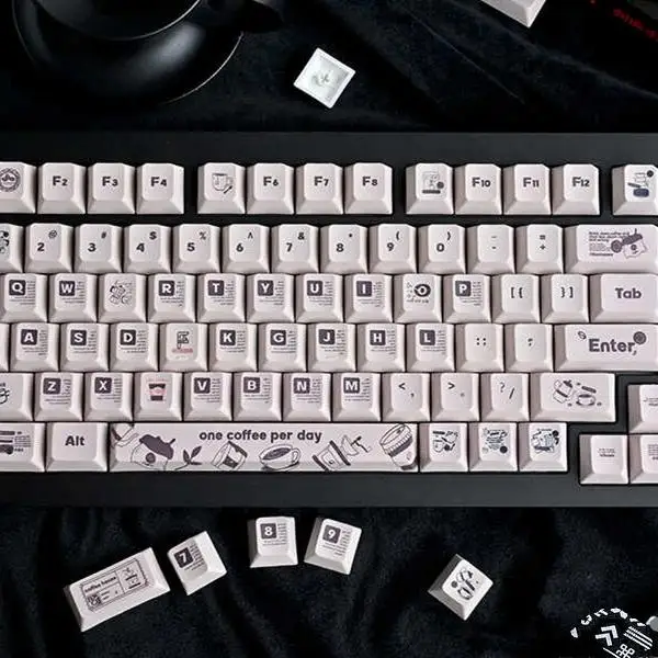 Platte Witte Thema Keycap Set 128 Toetsen Nieuwe Kersen Profiel Kleurstof-Sublimatie Sleutel Caps Aangepaste Mechanische Toetsenbord Accessoires Geschenken