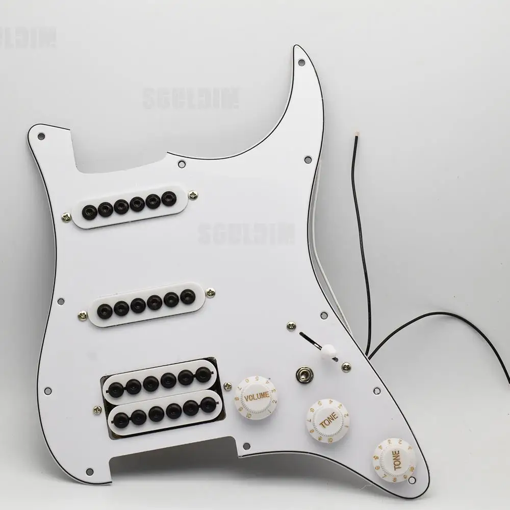 SSH-Coil Big Pole Double Coil Humbucker Pickguard Pickup with Single Cut  Switch for ST electric Guitar