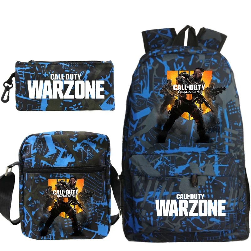 

Nylon Backpack with Call Of Duty Warzone Prints School Bag Hot Game Large Capacity Laptop Backpacks Boys Girls Bookbag 3pcs Set