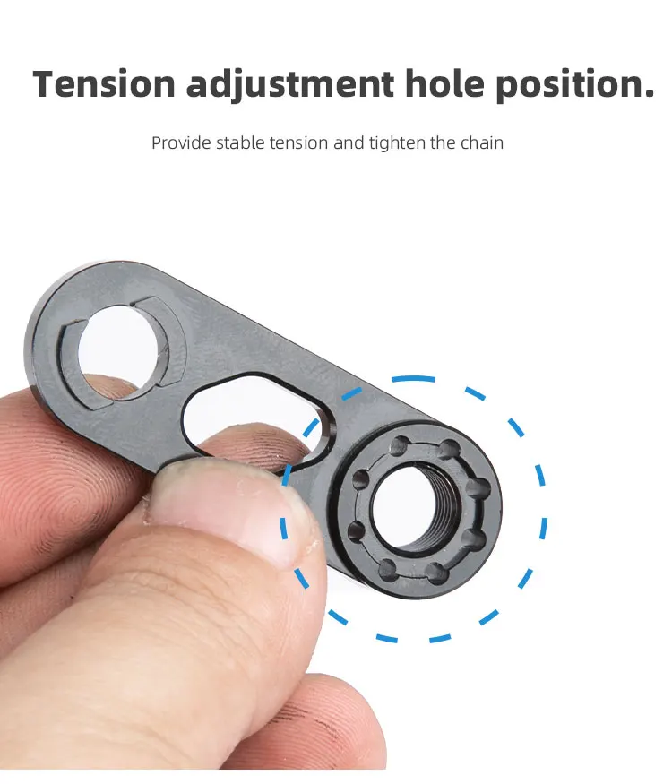 Für Singlespeed-Spannrolle, Fahrradkette, Aluminiumlegierungs-Führungsrolle, Kettenblattspreizer, Hinteres Schaltwerk, Reißverschluss – Detail 10