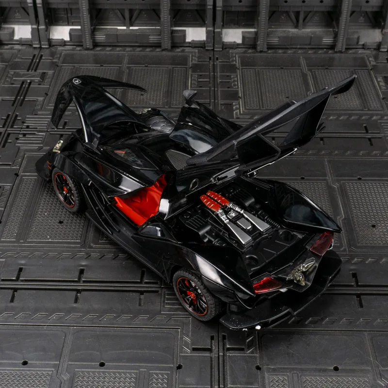 Coleção de modelos de carros de liga Apollo IE 1:24, portas e capô do motor, porta-malas pode ser aberto, som e luz, enfeites de carro, presentes