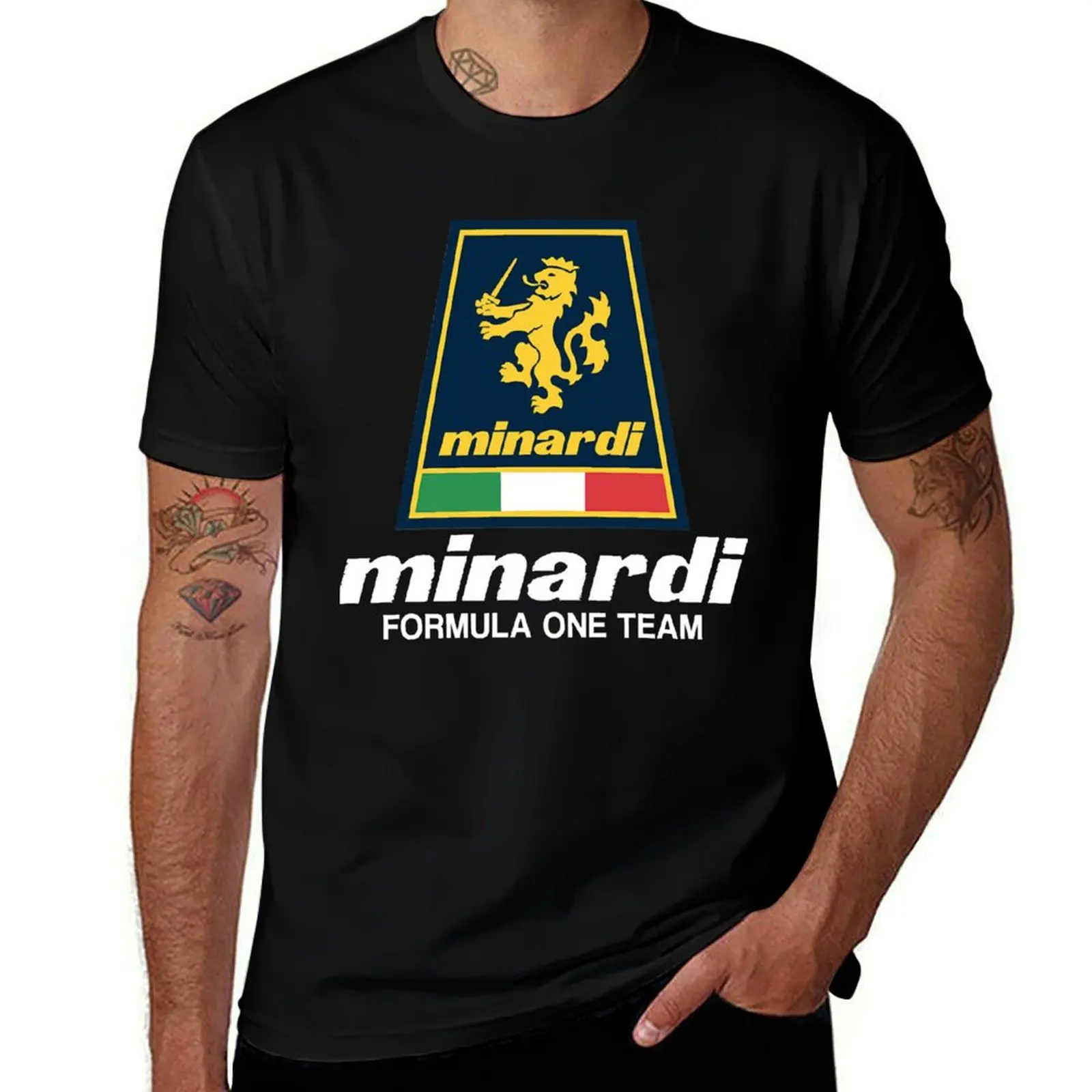 Camiseta clásica del equipo de carreras de Minardi, tops, ropa de boutique de San Valentín, camisetas negras para hombres
