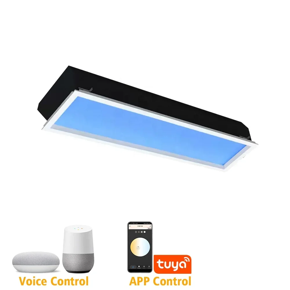 300*1200mm LED Virtual Blue Sky Panel Light, Artificial Sunlight Ceiling Skylight Roof Window
