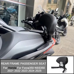 For Honda For Forza350 NSS350 2021 2022 2023 2024 2025 Motorcycle Black Rear Frame Passenger Seat Backrest Cushion Back Rest Pad