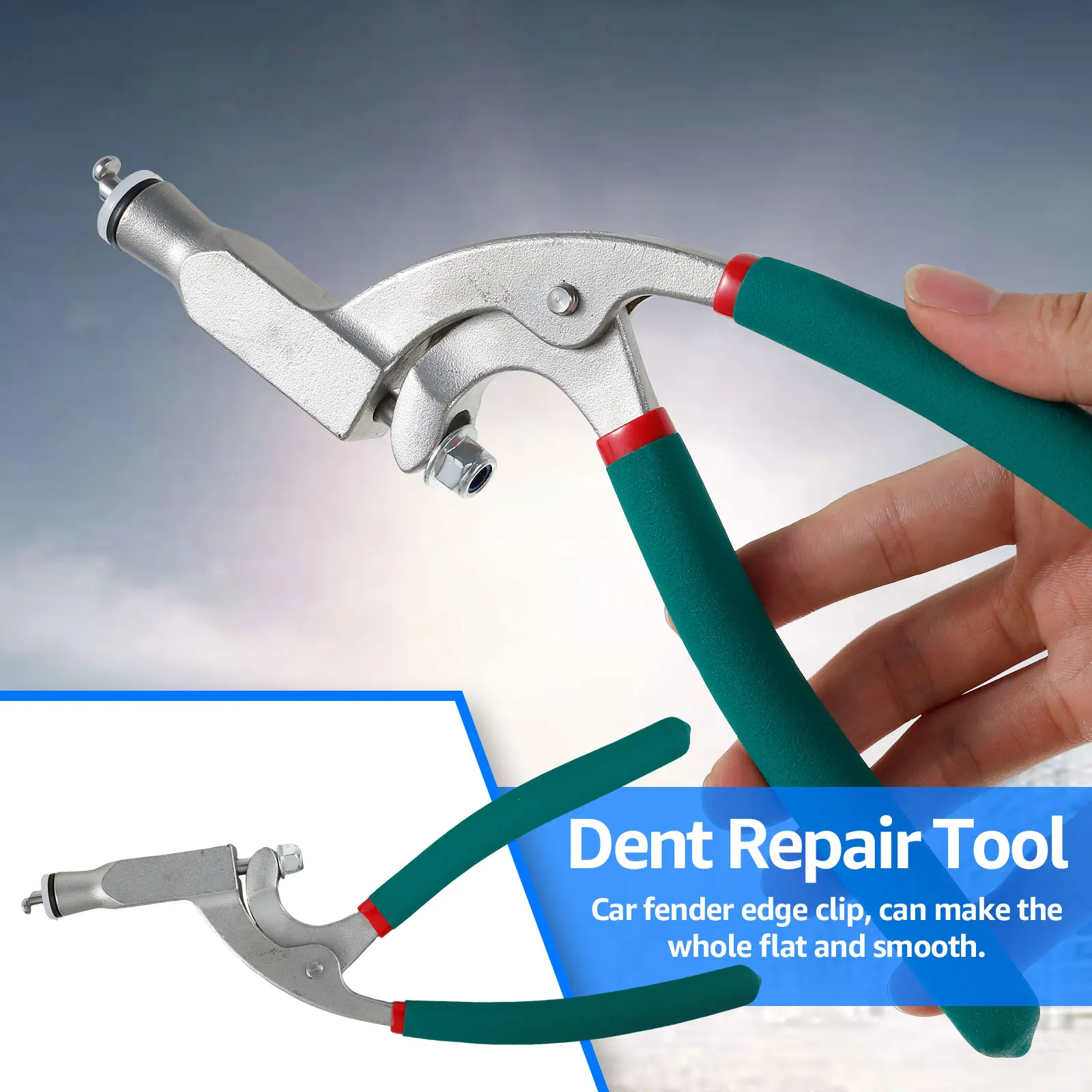 Car Dent Repair Tool Universal Flat Hole Pliers Car Hood Repair Tool Pliers Stainless Steel Car Door Fender Edge Repair Tool