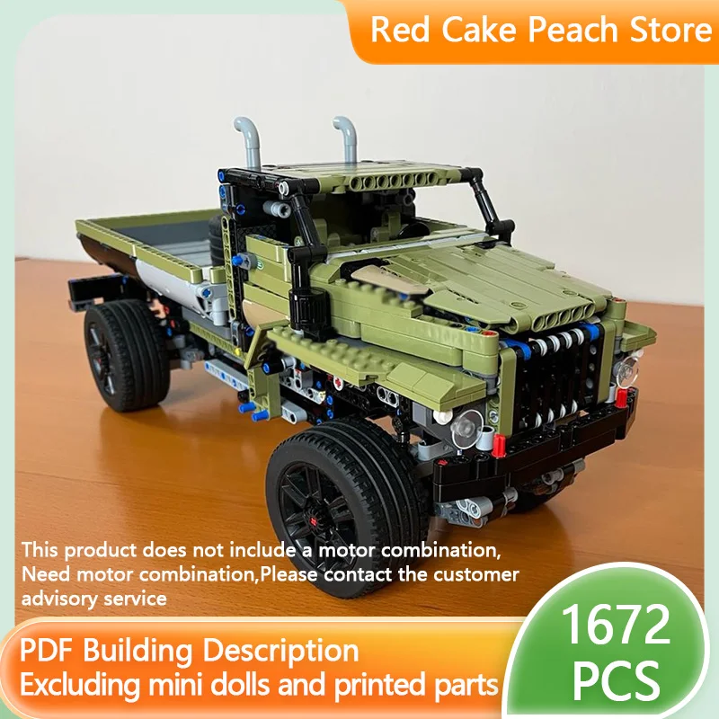 

Модель городской автомобиль MOC, строительные кирпичи, военный внедорожный грузовик, модульная технология, детские праздничные подарки, сборка игрушек, костюм