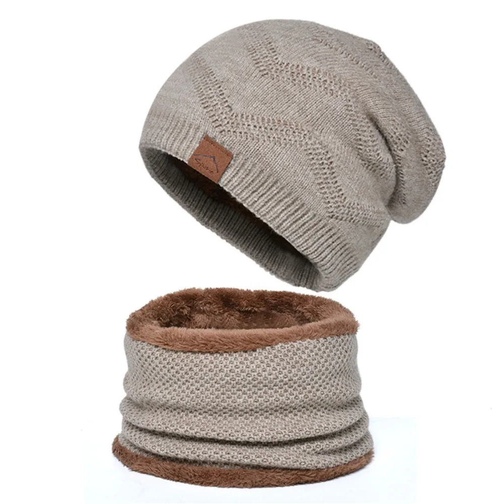 gorro-de-inverno-macio-conjunto-cachecol-engrossar-design-elegante-bone-de-malha-termica-protecao-termica-velo-forrado-chapeu-de-la-quente-esqui