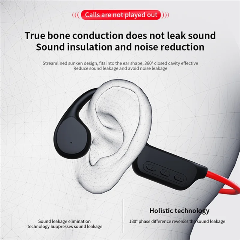 سماعات أذن رياضية ممتازة مفتوحة مدمجة بسعة 32 جيجابايت MP3 وبلوتوث 5.3 سماعات توصيل عظمية لاسلكية لتشغيل التدريبات