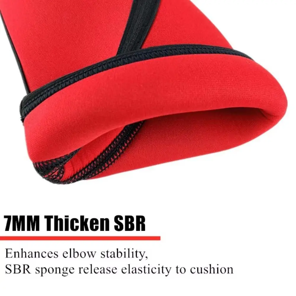 New Nylon Neoprene Elbow Pads Elastic Breathable Elbow Brace Red Sports Protective Gear Unisex