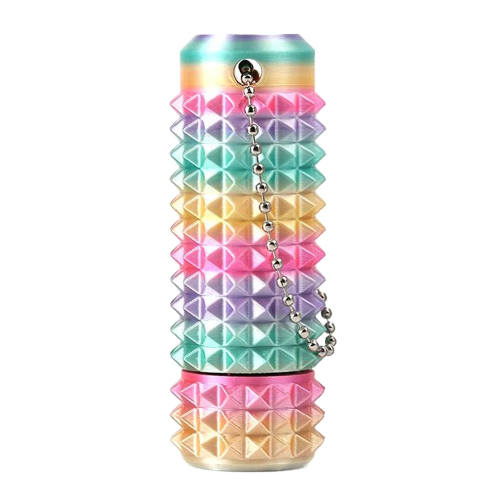 Llavero Fidget 3D Spiky Grippie (5 Piezas) – Juguete Sensorial Para Adultos Y Adolescentes, Alivio Del Estrés Y Ansiedad, Textura Grabada Al Láser, Material PLA Biodegradable, Portátil Y Duradero