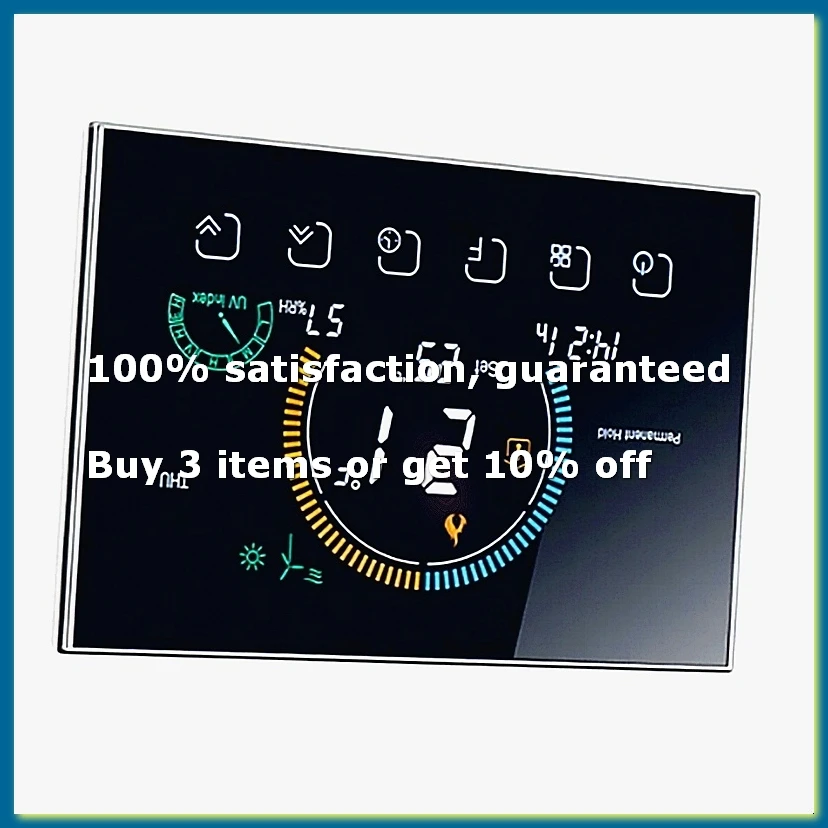 Smart Tuya Voice Control Smart Programmable Thermostat APP Control LCD Water/Gas Boiler Heating Black WiFi-A56M