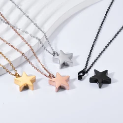 Star Shape Urn Necklace for Ashes Stainless Steel Keepsake Ashes Holder Memorial Classic Jewelry Memory Gifts for Women Men