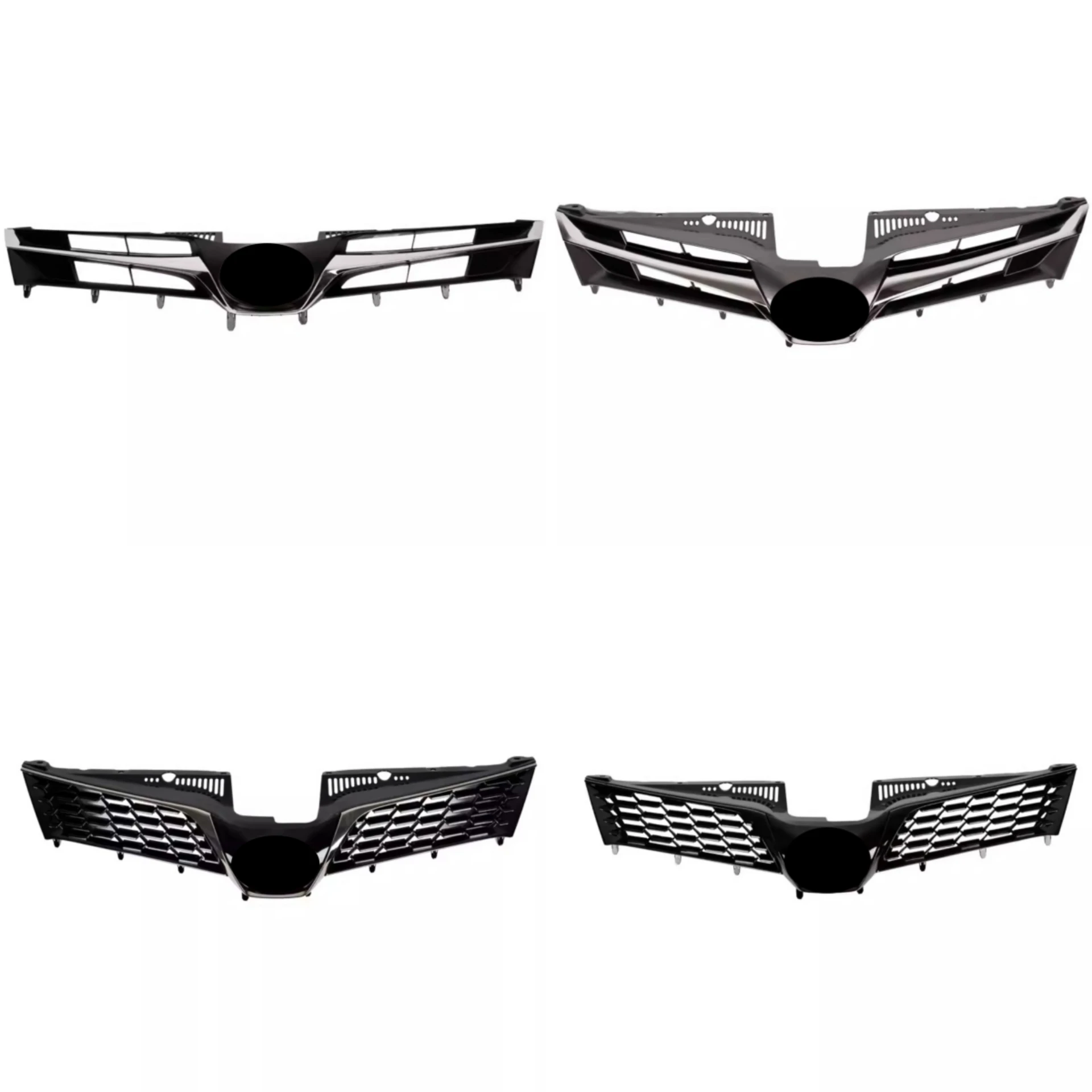 Black Grill Mask Grid Radiator Top Grille Assembly For Toyota Sienna 2017-2020 Modified SE Sport Body Kit Car Accessories