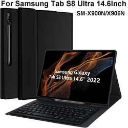 Custodia per tastiera per Samsung Galaxy Tab S8 custodia per tastiera Bluetooth per Tablet Ultra da 14.6 pollici per Samsung Tab S8 Ultra SM-X900N X906N