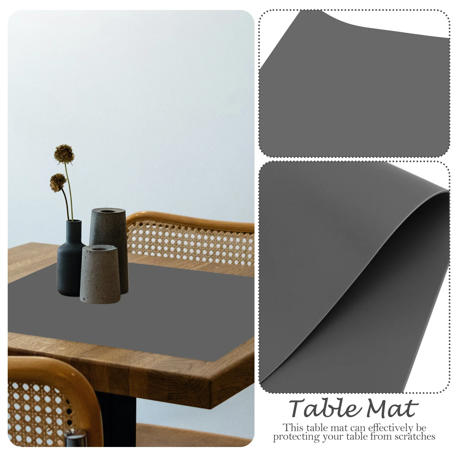 

Silicone Place Mat Large Anti-Scald Table Mat Kitchen Countertop Protector Pad Dining Table Placemat Washable Reusable Easy