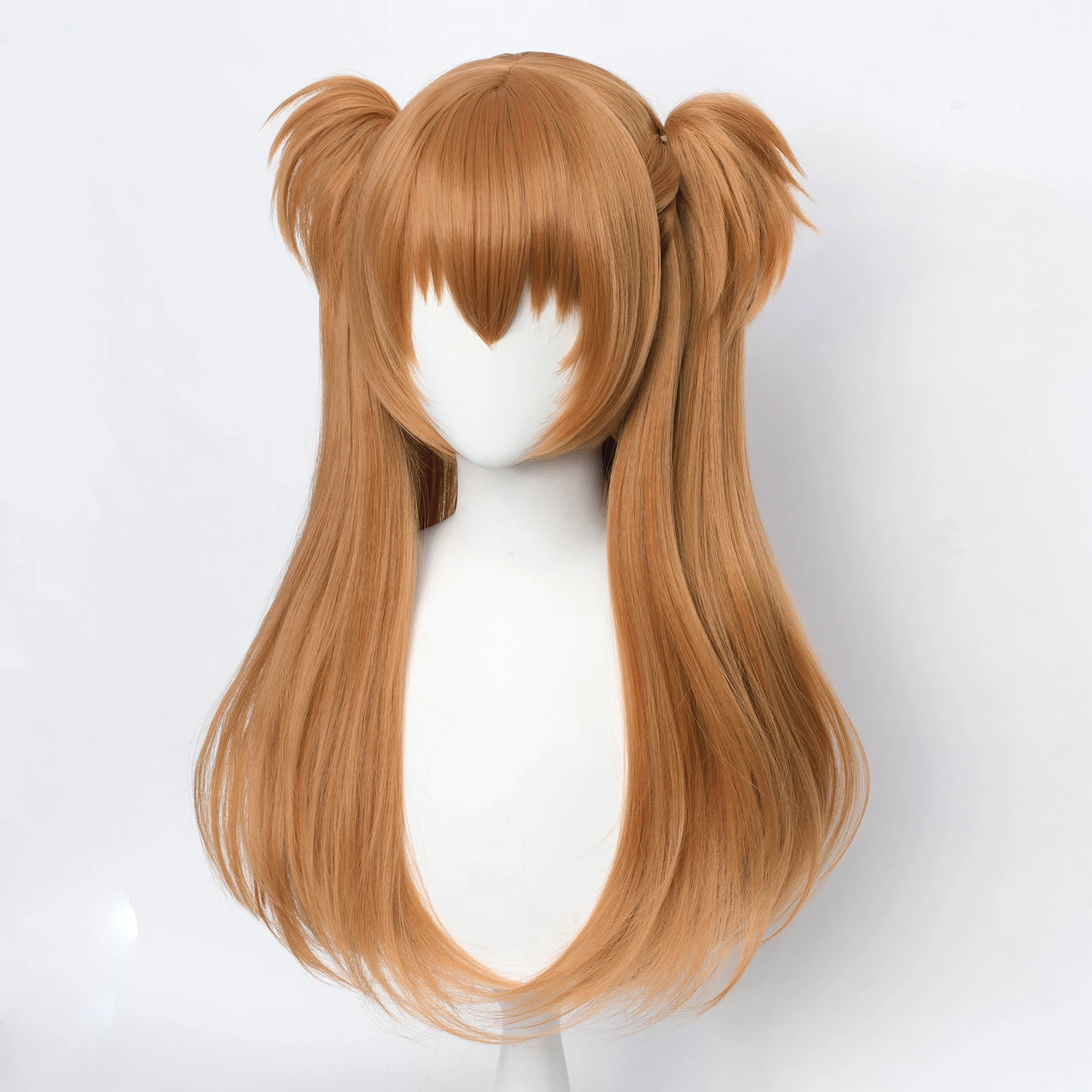 RANYU Synthetic Women Wig Long Orange Anime Cosplay Hair Heat Resistant Wig for Party