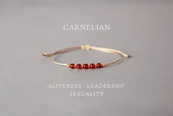 Carnelian Jewelry Carnelian Exquisite Adjustable Bracelet Gifts for Teen Girls