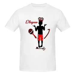 Choose Eleggua 100% Cotton T-shirt Male Oversized T Shirts Men Round Neck Short Sleeve S-6XL