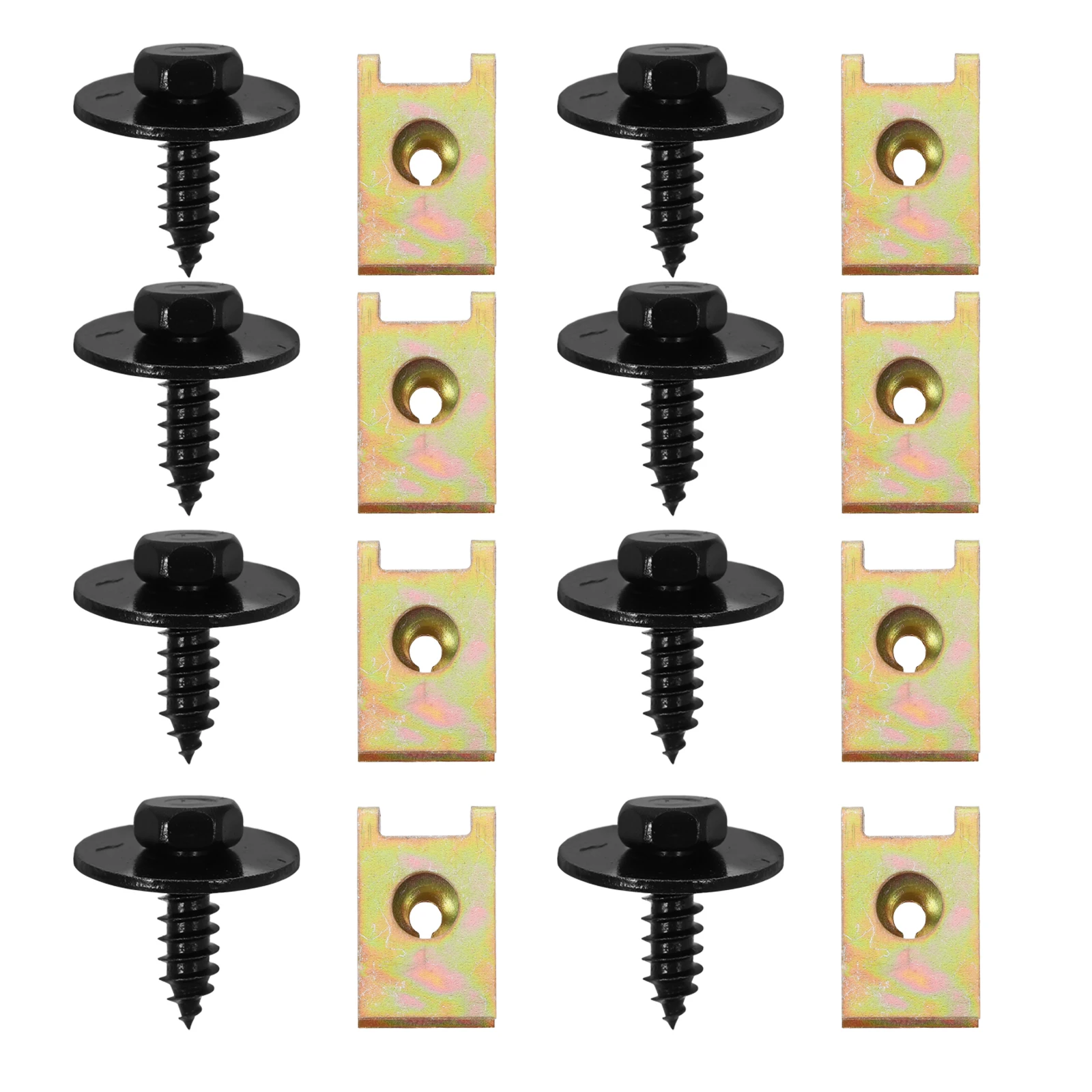 

40 Pcs Decorative Fixing Gasket Self Tapping Car Body Bolts Hood Panel Fasteners Screw Assortment Kit Bumper Nut Hardware