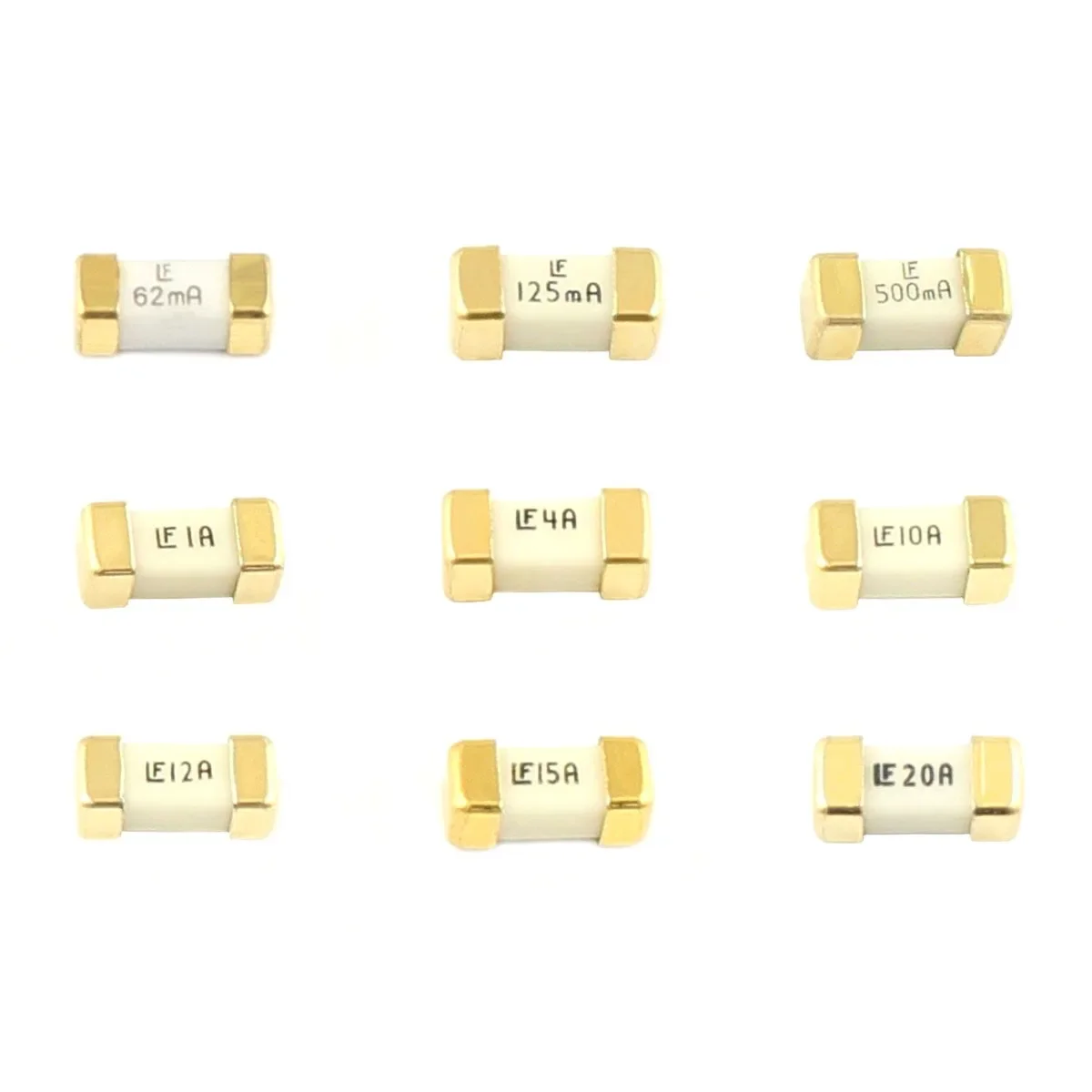 50pcs LF 1808 Fuse Fast Blow SMD 125V 451 62mA 125mA 0.25A 0.5A 0.75A 1A 1.5A 2A 2.5A 3A 3.15A 3.5A 4A 5A 6.3A 7A 8A 10A 12A 15A