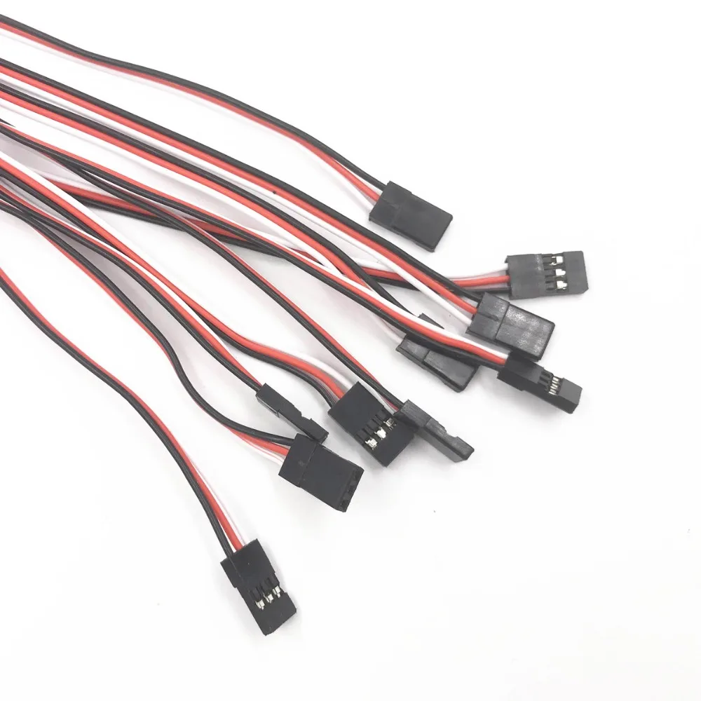 5/10Pcs 100/150/300/500/1000mm Servo Extension Lead Wire Cable For RC Futaba JR Male to Female 10cm 15cm 20cm 30cm 50cm 100cm