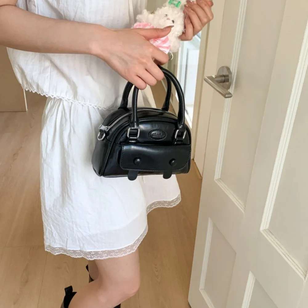 

Portable Korean Boston Crossbody Bag Small Casual Women's Underarm Bag Commute Luxury PU Leather Handbags Gifts