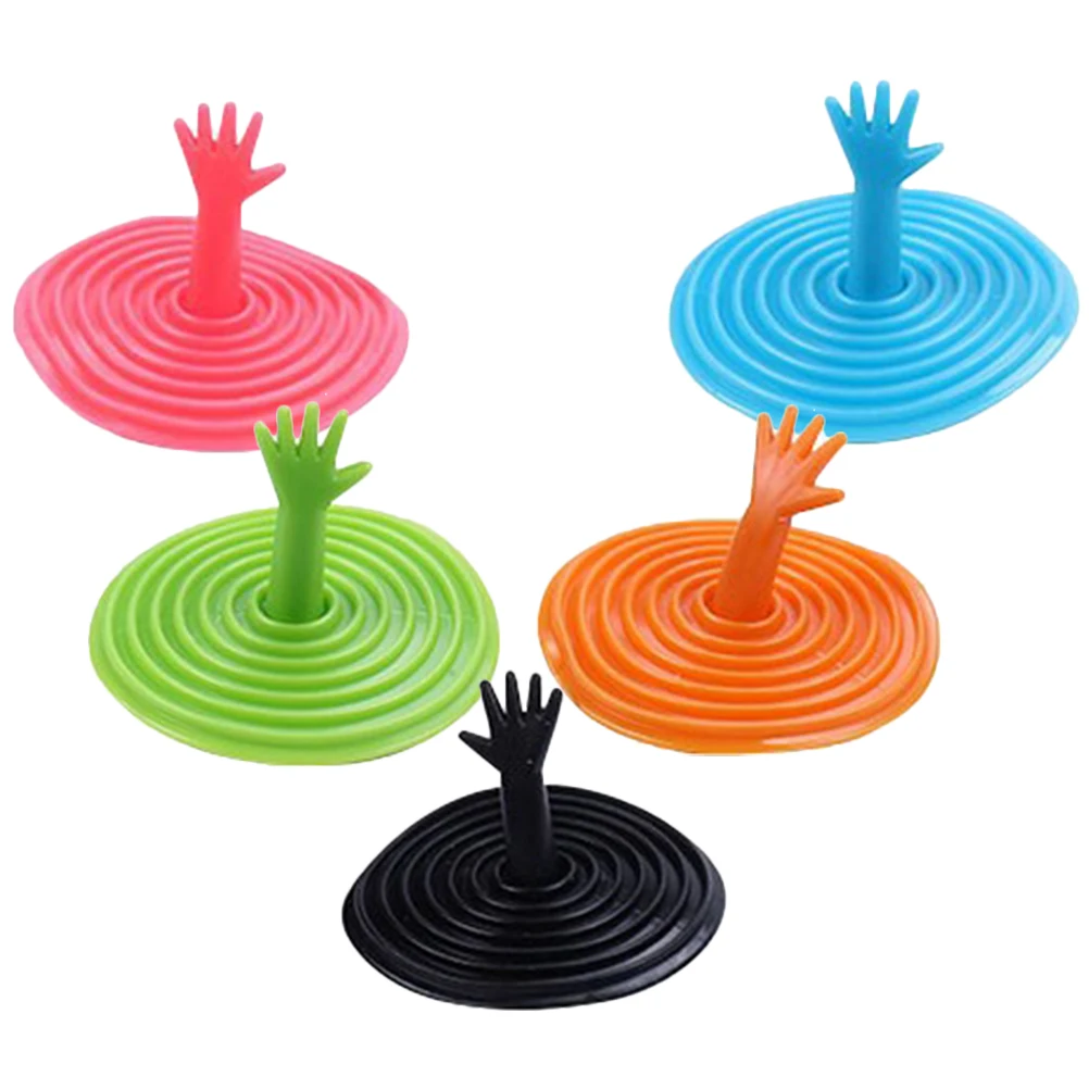 

5 Pcs Sink Stopper H Drain Plugs Basin Hole Covers Bath Tub Blockers Black Blue Pink Bathroom Shower Tub