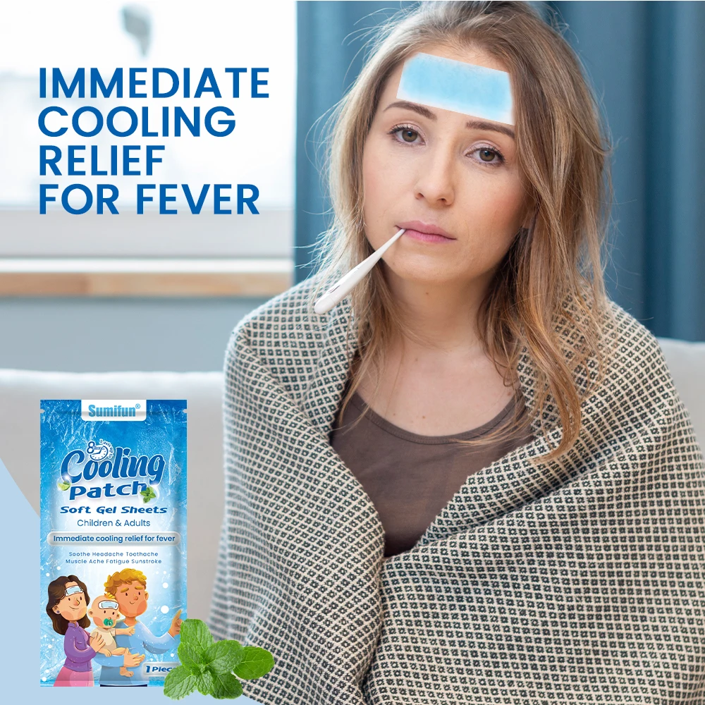 30/50Pcs Sumifun Cooling Patch Children Adults Down Cooling Relief Fever Soothe Headache Fatigue Suntroke Sticker Cool Gel