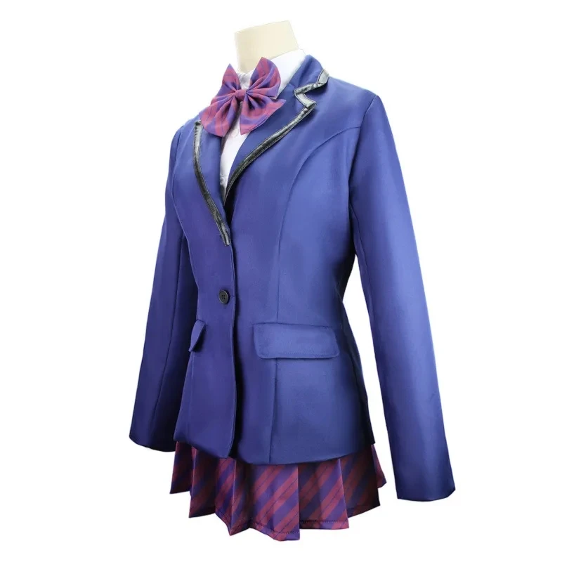 Shouko komi rock set anime komi kann nicht kommunizieren komi san wa comyushou desu cosplay kostüm high school uniform lila perücken