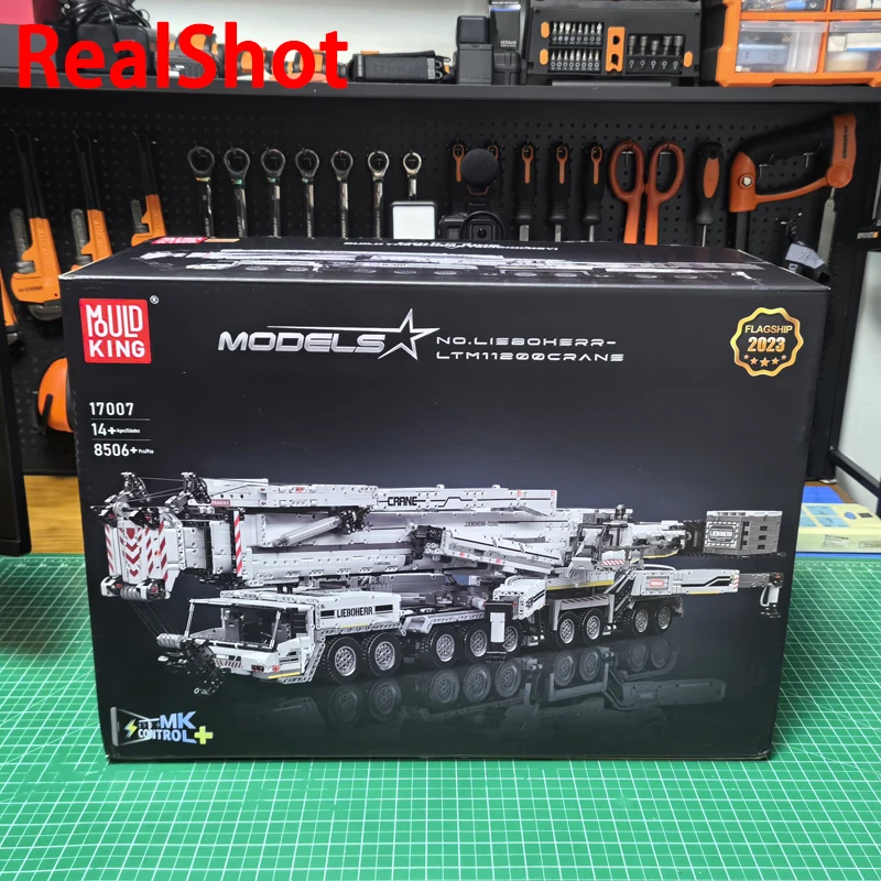 MOULD KING 17007 Technical Motorized LTM 11200 Crane Truck Building Block MOC-20920 Mobile Crane Brick Toys Kids Christmas Gifts