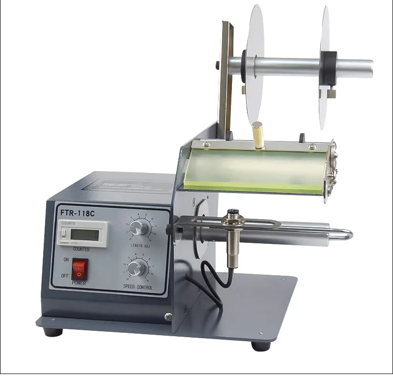 150mm Adhesive Sticker Separation Stripping Device Fiber Optic Label Tearing Device Transparent Circular Label Peeling Machine