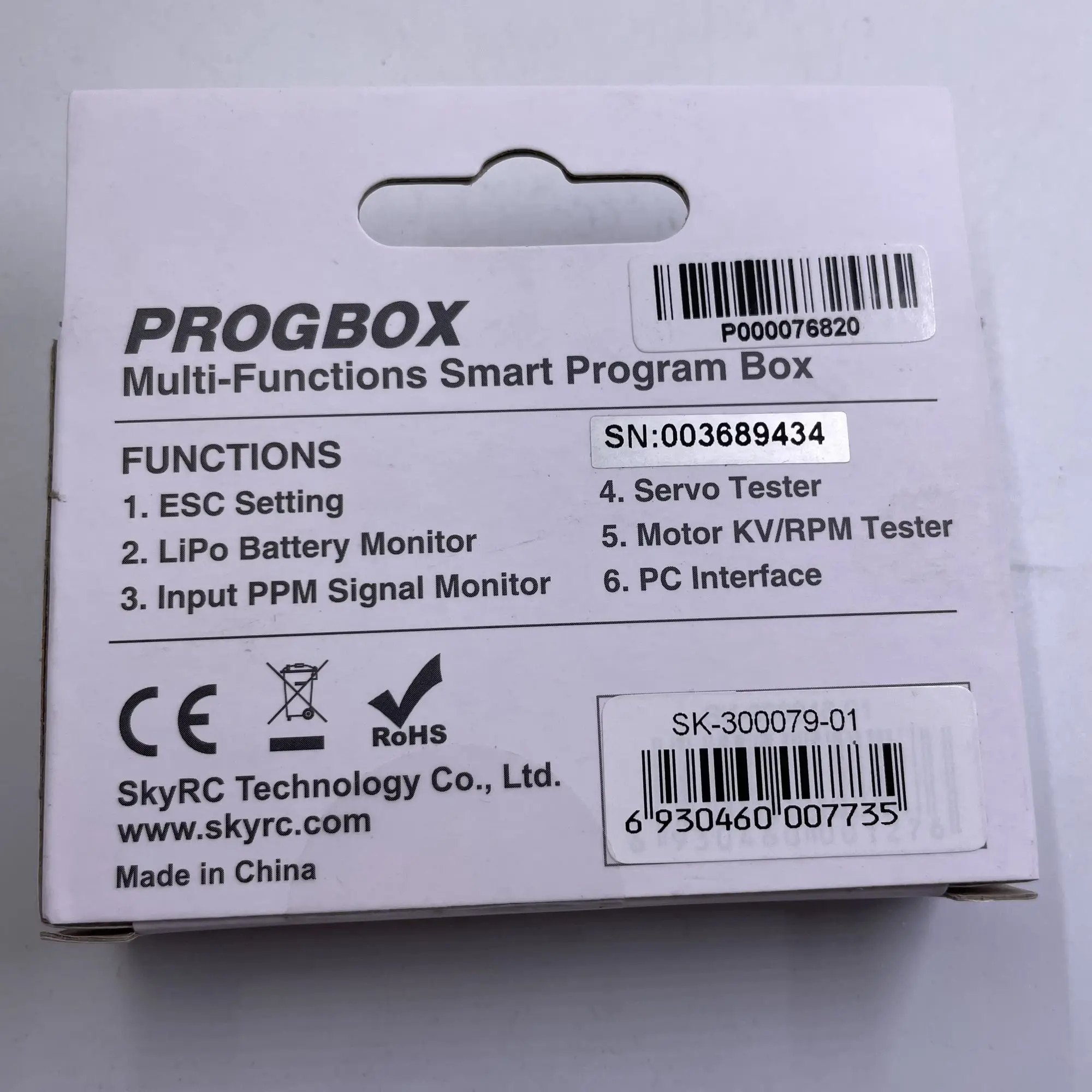 SKYRC PROGBOX Multi-function Smart Program Box for RC Model ESC Setting Servo Motor KV/RPM Tester Battery Monitor SK-300079-01