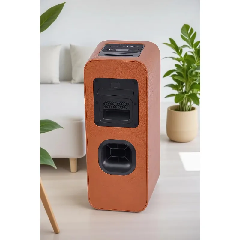 Dual 8 Inch Wooden Box Wireless Speaker RMS 130W Eco Leather Shell Custom Color Private Mold Home Party Stereo Audio