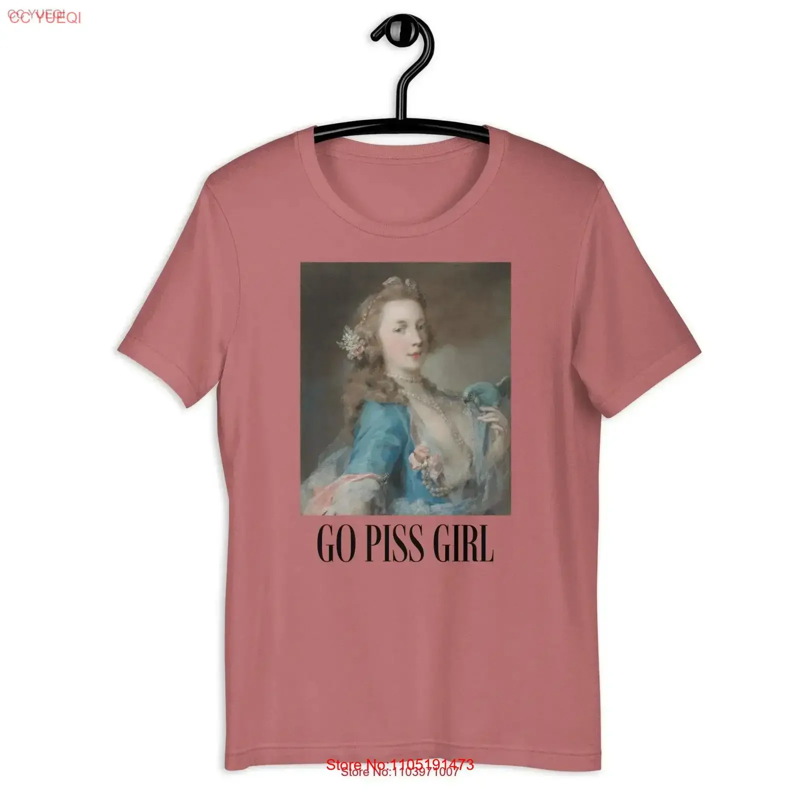 Go Piss Girl Fine Art T shirt vintage Washed homme Slightly designer clothes streetwear Stretched Stylish Casual graphic Unisex