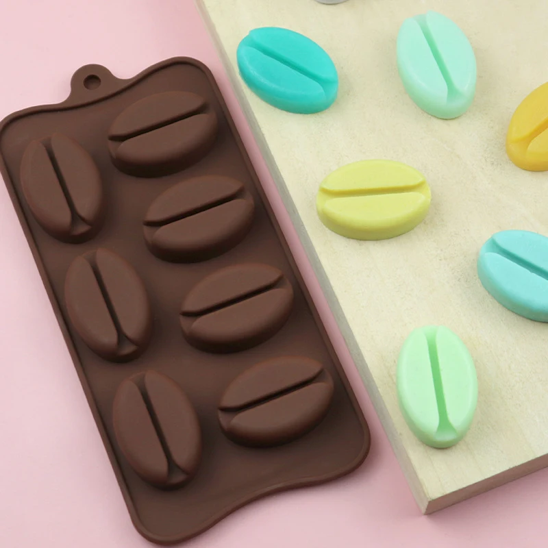 

Cute Coffee Beans Shape Fondant Mould DIY Mini Candy Ice Tray Candy Jello Making Mold Chocolate Cookies Candy Mold