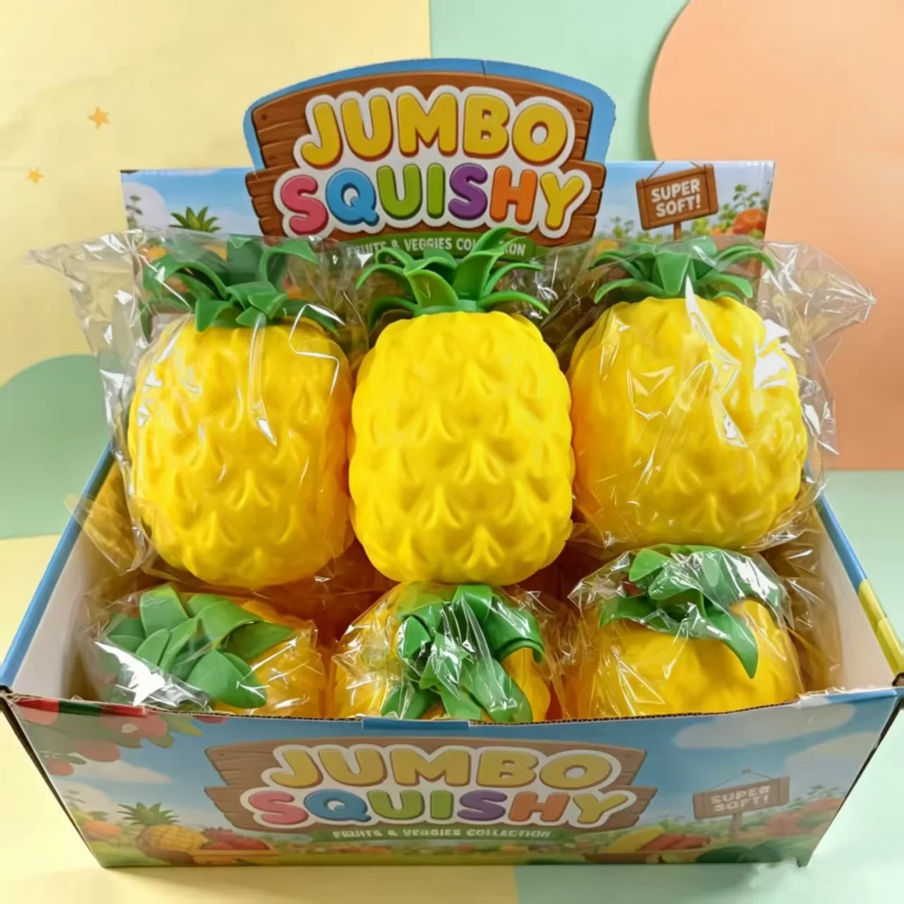 Jumbo Pineapple Stress Ball Fidget Squishy for Pressure Release Party Gifts Stress Relief Slow Rising Desk Accessory for Gifts
