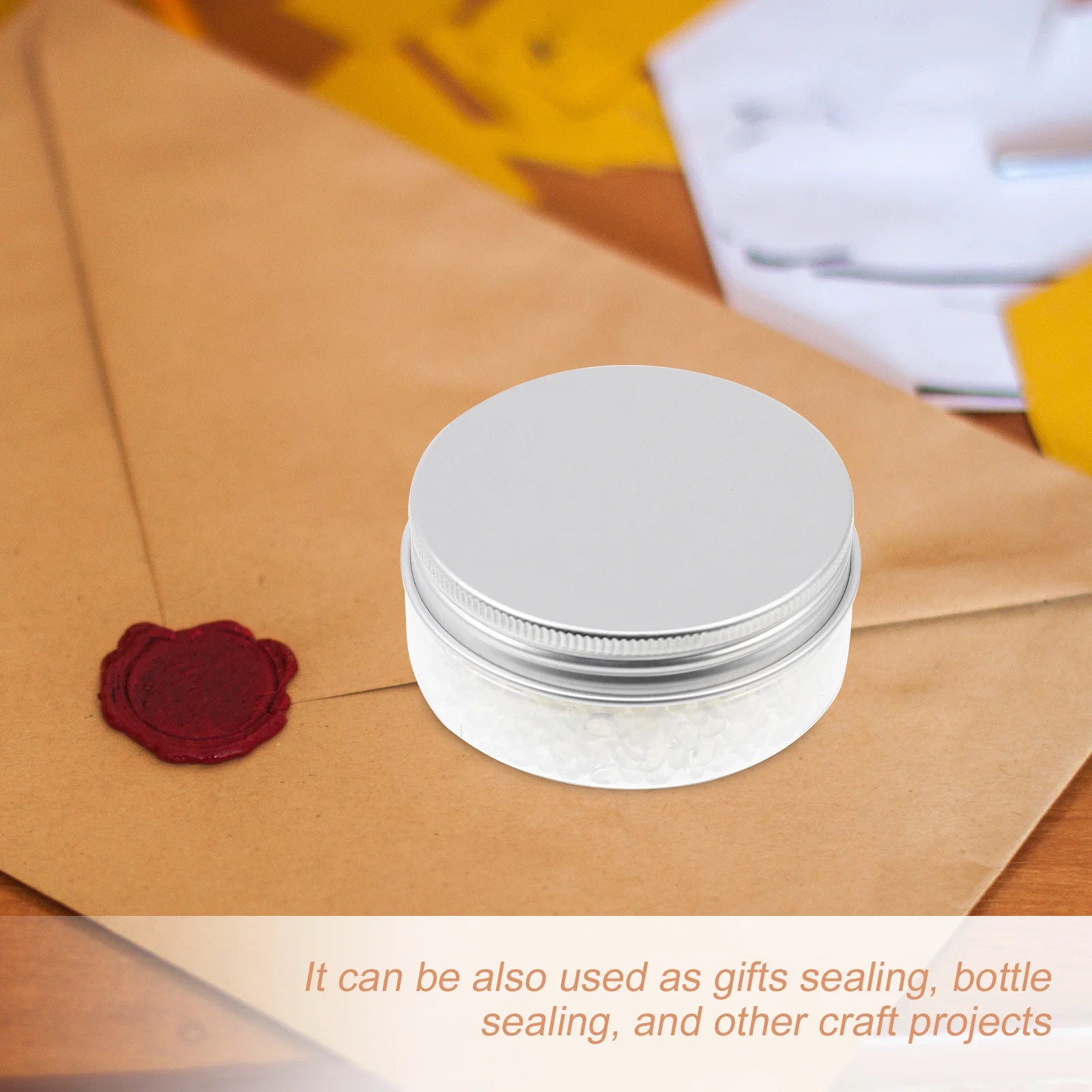 

1 Box Clear Sealing Wax Beads Fire Paint Particles Wax Beads for Wedding Invitations Envelopes Document Sealings