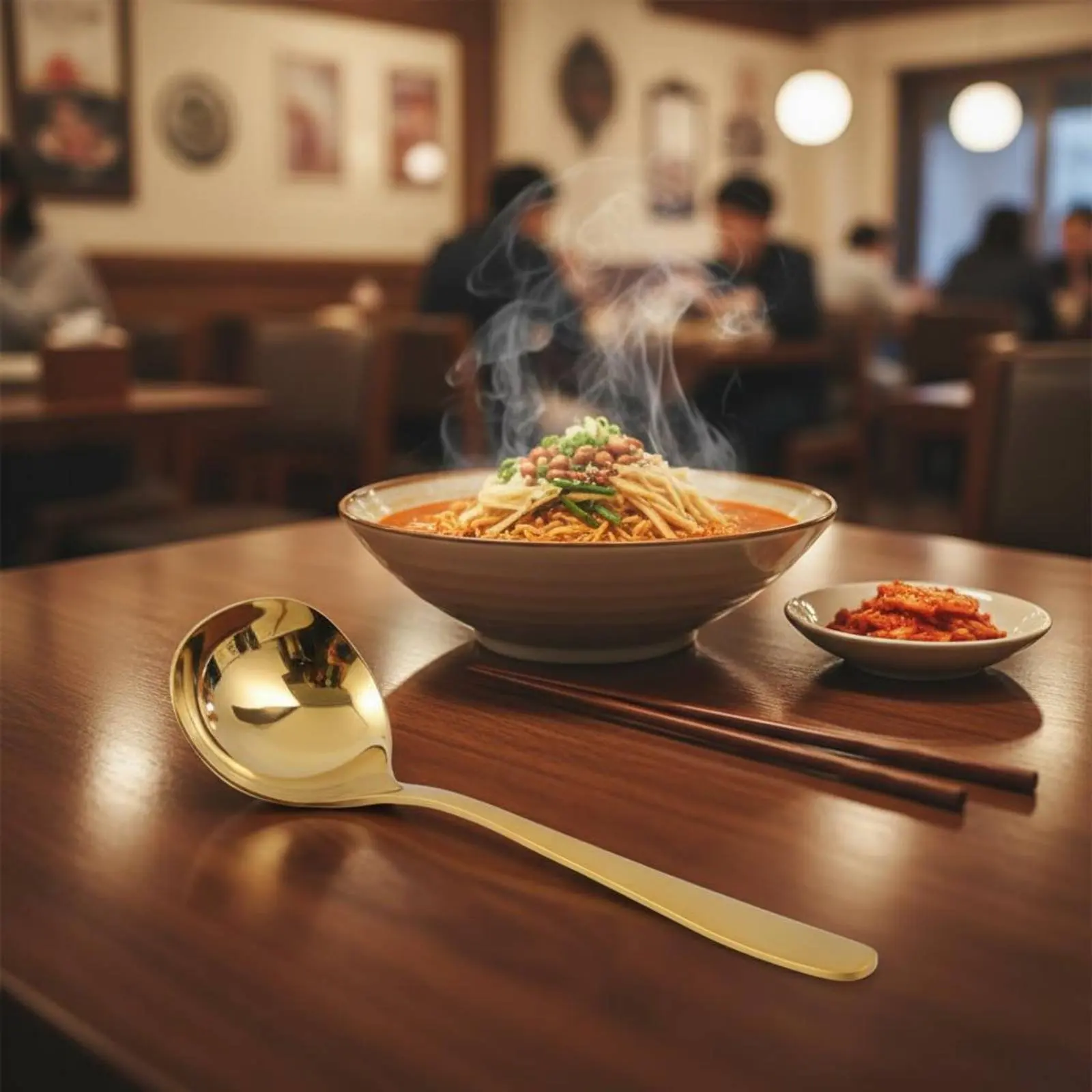 Stainless Steel Soup Spoon Single-Piece Design Long Handle Soup Spoon Sleek Edges Easy to Clean for Restaurant Owners, Hot Pot