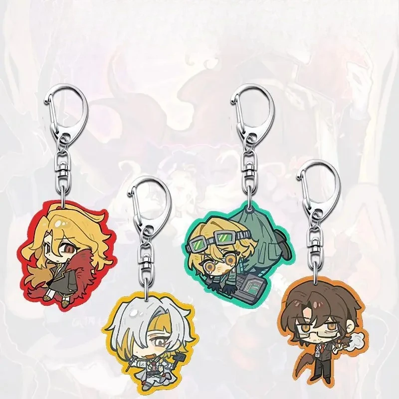 Anime Keychain Women Acrylic Key Chain Man Cartoon Key Ring Pendant Ornament Accessories Friend Gift Gregor Faust Don Cosplay